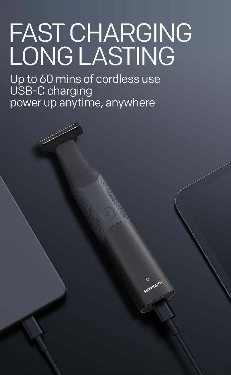 Skyworth T-blade Trimmer, Precise trimming, Waterproof & USB Rechargeable, Long Lasting for Travel & Daily Use, 2025 New Beard Shaver