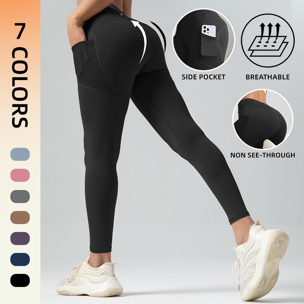 Women's High Waist Solid Side Pocket Shaping Training Leggings.,Air-Butter 3.0 Fabric,Tummy Control,High Stretch UltraSculpt Leggings,  Butt Lifting Yoga Legging,Spring Outfits 2025