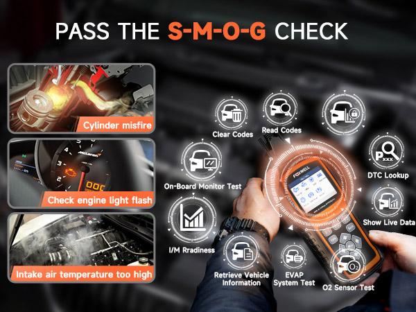 FOXWELL NT630 Plus OBD2 Scanner Bundle with OBDII 16Pin Diagnostic Extension Convert Cable Adapter, ABS SRS Car Scanner/Code Reader with ABS Auto Bleed, SAS, Airbag/Oil/EPB Reset, Active Test