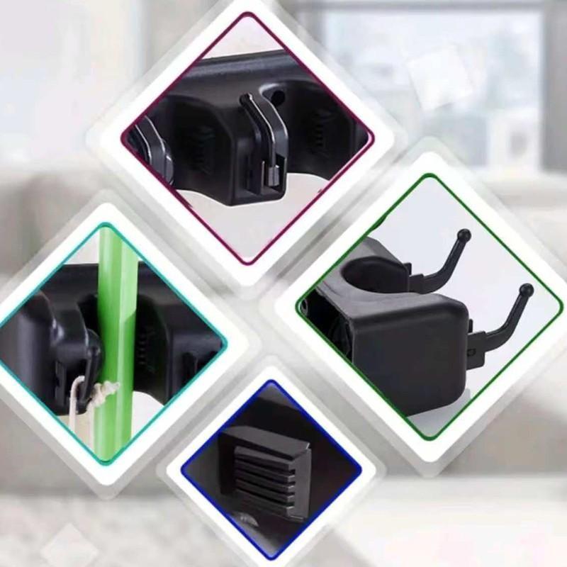 Multi-function Magic Broom & Mop Hook, WallMounted Storage, 1 Count Multi-grid Broom &Mop Holder, Portable Household Broom & MopOrganizer, Plastic Hooks, Space Saver Organizer, Home Supplies #TOPPICKS