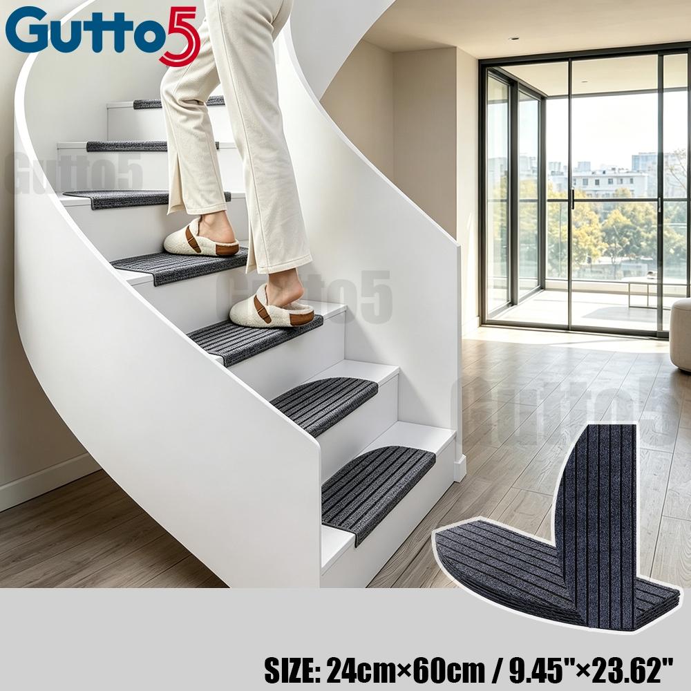 10pcs/15pcs Removable Self-Adhesive Stair Mats, Floor Mat, Indoor Carpet Rugs, Plain Color, Cuttable Reusable, DIY Home Decor, Anti-Slip
