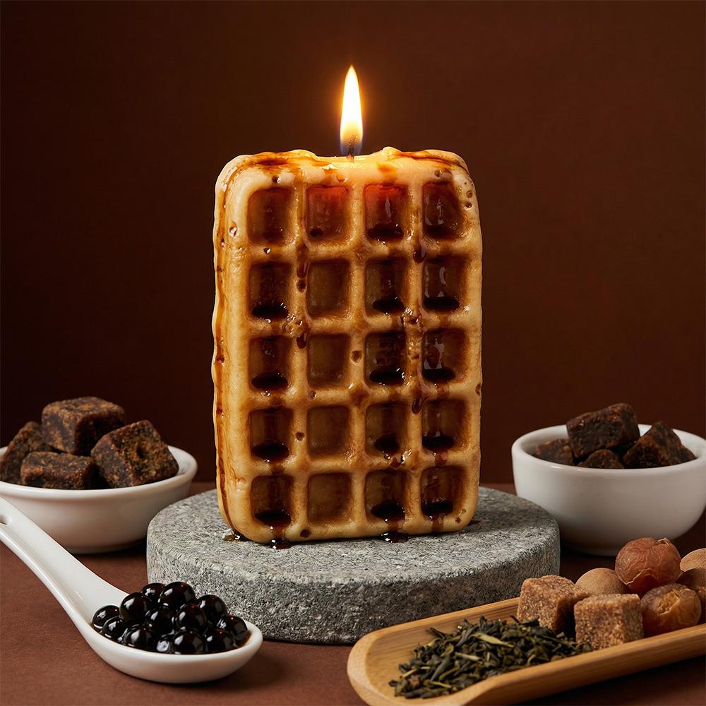 Simulation Waffle Silicone Mold DIY Handmade Creative Multi-purpose Dessert Decoration Decoration Scented Candle Kneading Mold for Handmade Lovers