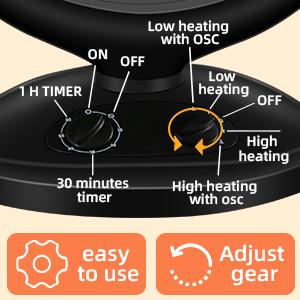 Space Heater, Portable Heater Electric Ceramic Small Heater Indoor Use Oscillating Radiant Dish Heater Overheat Protection Quiet with Adjustable Tilt for Home or Office, 800W Black Space Heater, Portable Heater Electric Ceramic Small Heater Indoor Use Oscillating Radiant Dish Heater Overheat Protection Quiet with Adjustable Tilt for Home or Office, 800W Black