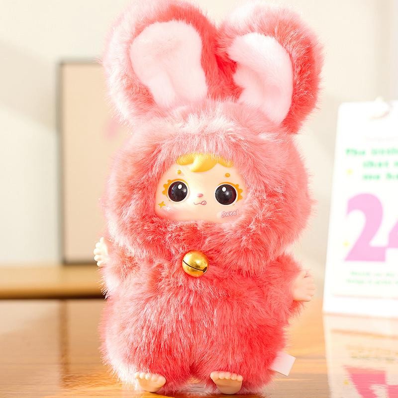Bunny Plush Blind Box, 1pc Plush Figure Toy, 1 of 7 Possible Styles, Loveliness Never Ends Series Keychain & Bag Charm Gift
