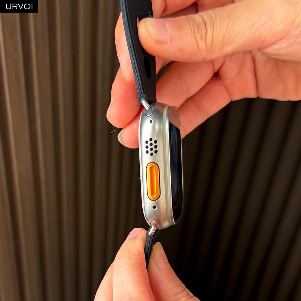 URVOI Scub’H Diving Band for Apple Watch Ultra 3 2 1 Series 11 10 9 8 SE 3 Seamless adapters with high-performance Silicone rubber strap