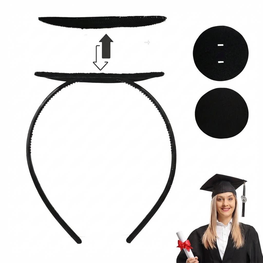 Graduation Cap Headband, No Need for Graduation Cap, Protects and Enhances Hairstyle, Perfect Graduation Gift Accessory