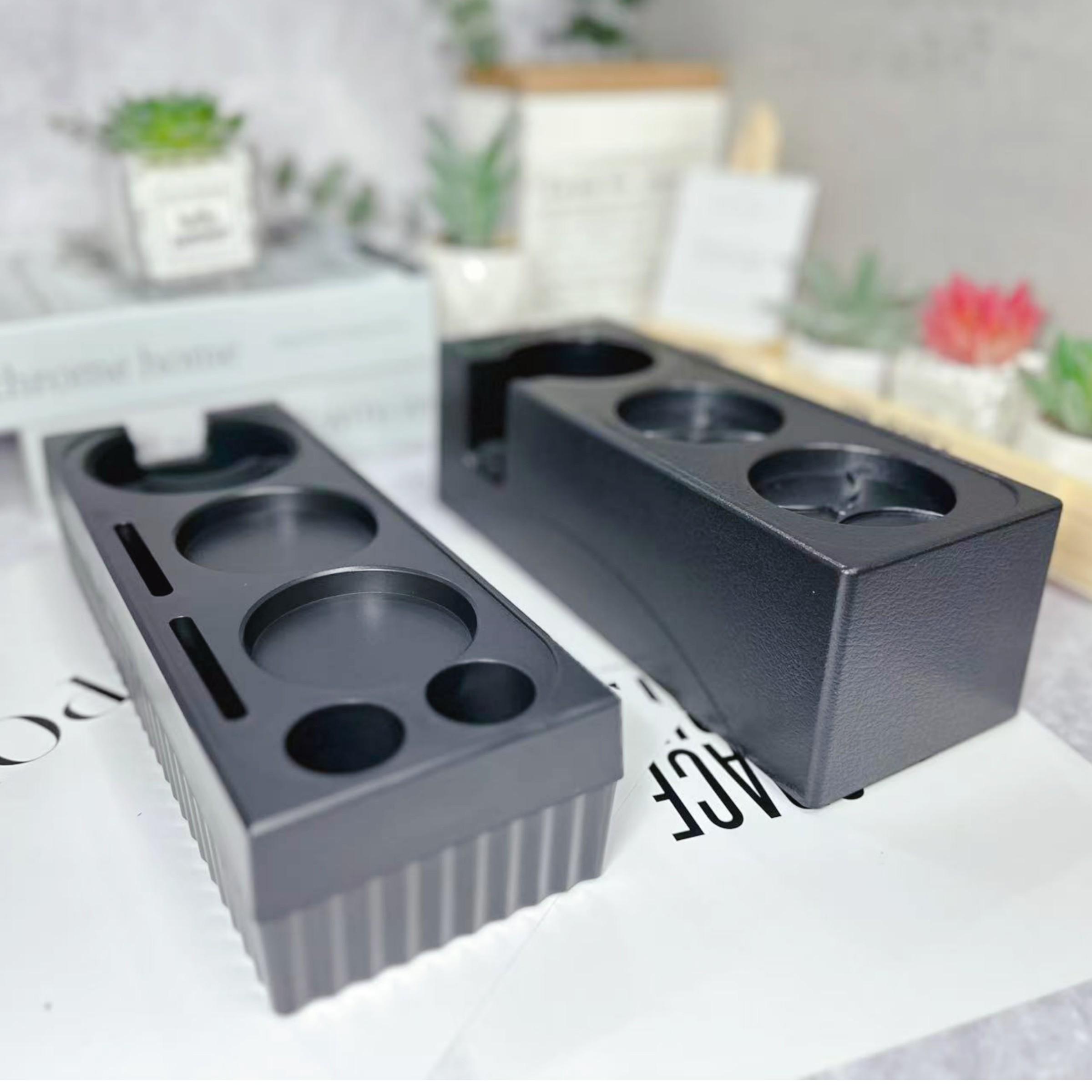 Espresso Tamping Station, Espresso Organizer Station Fit for 51/54/58mm Espresso Accessories, Plastic Espresso Station Coffee Tamper Station, Multifunctional Coffee Tools Organzier