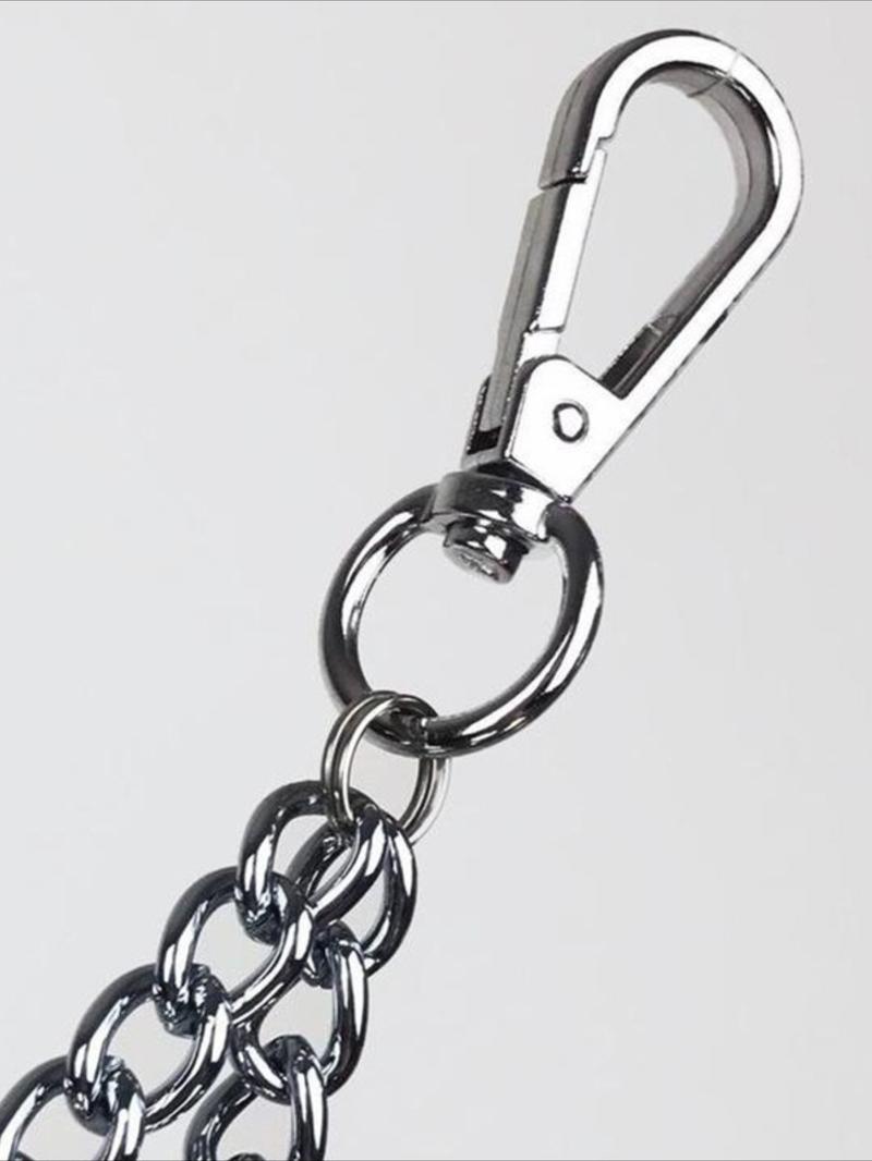 Hiphop Punk Chain Jeans Pants, Fashion Simple Trendy Unisex Personalized Waist Chains, Casual Denim Accessories for Men and Women