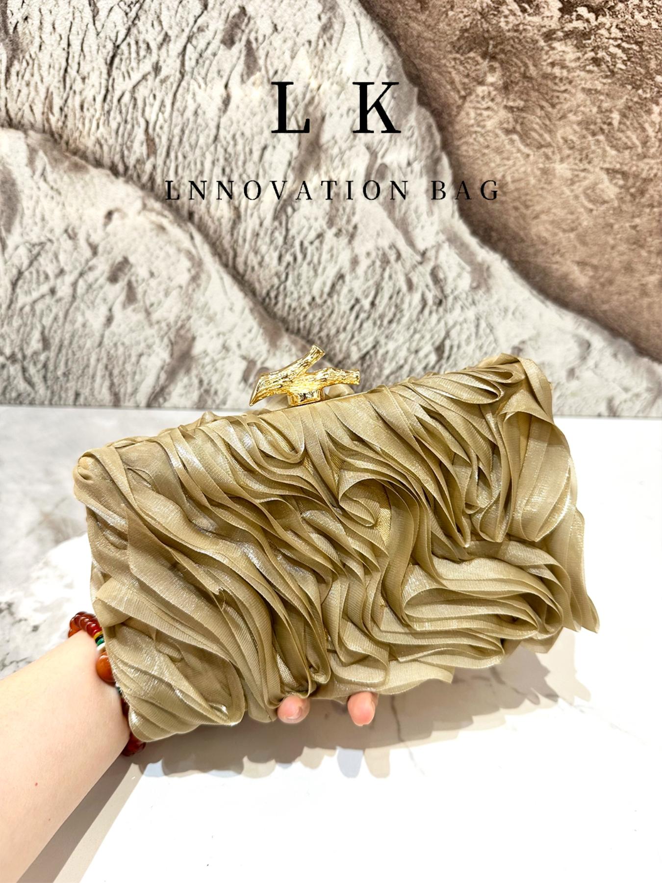 Floral Party Clutch Bag, Fashion Crossbody Shoulder Bag, Women's Evening Wedding Handbag, Elegant Evening Purse, All Seasons