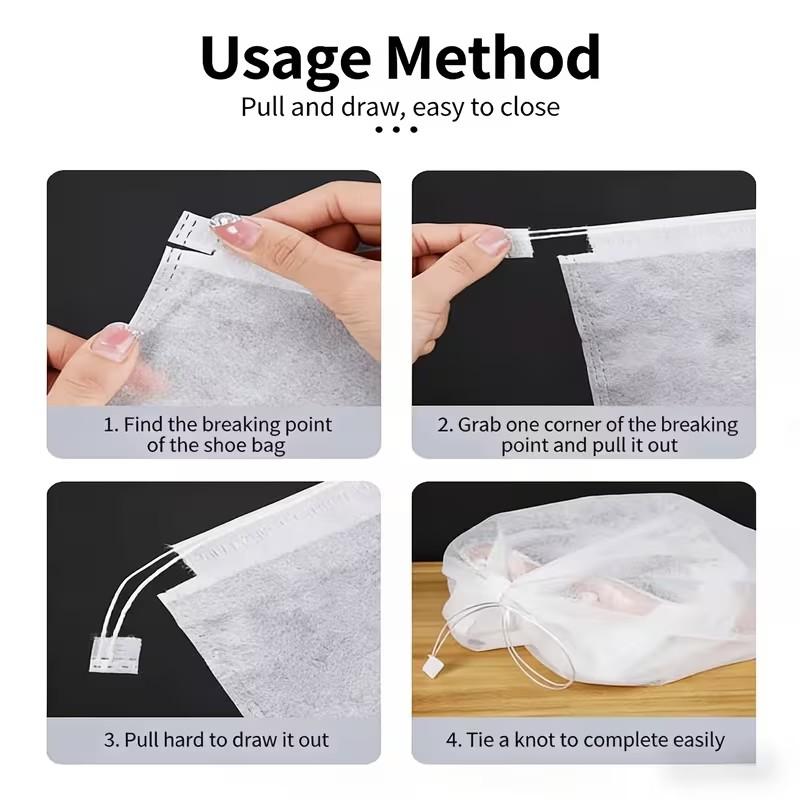 50Pcs Breathable Anti-Insect Fruit Net Bags with Drawstring, Bird Proof Protection Covers for Fruit Trees