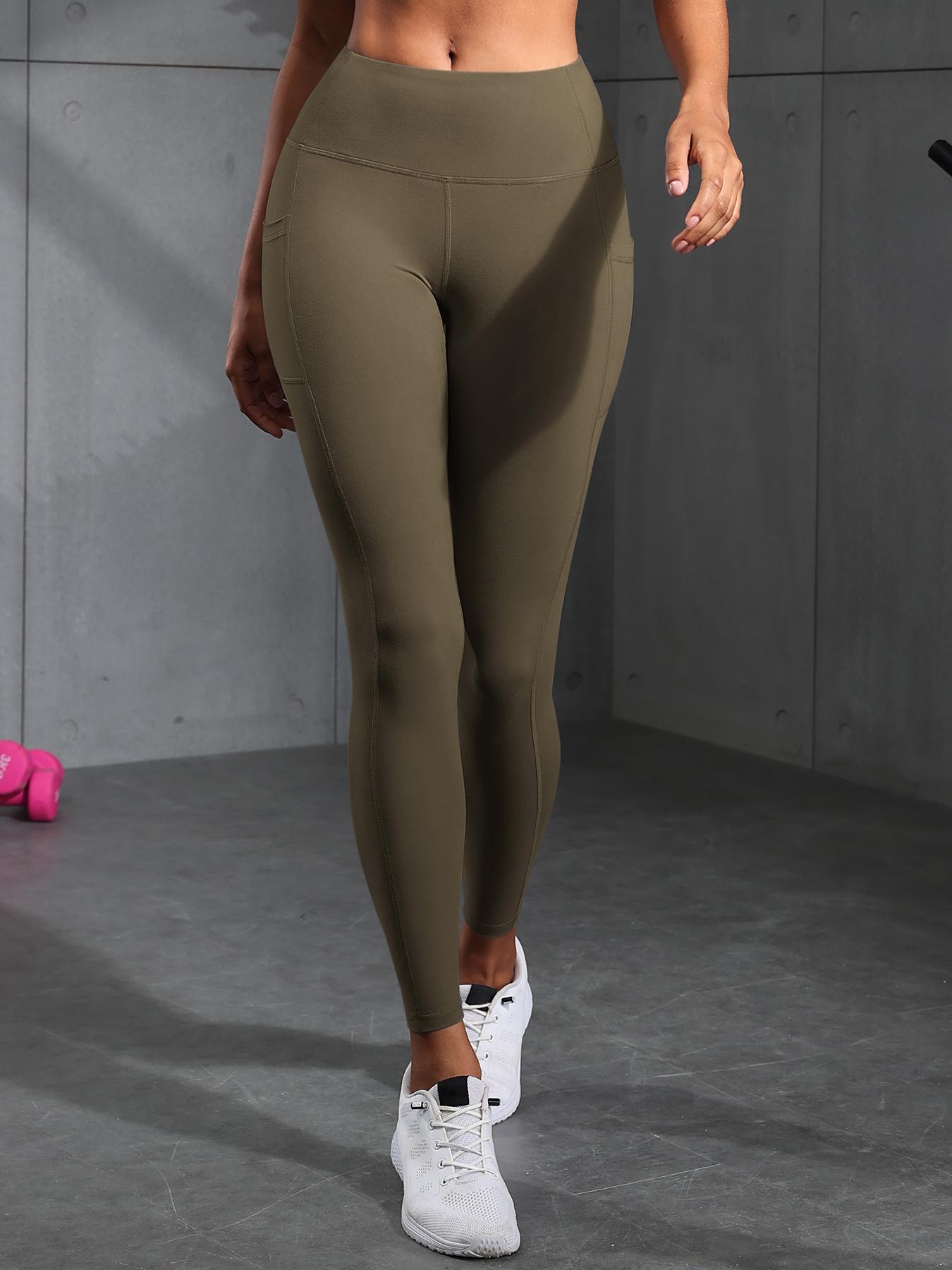 CHRLEISURE 1/3/6-PACK High Waist Yoga Pants With Pockets, Exercise Running Yoga Leggings, Tummy Control Workout Running Yoga Leggings for Women