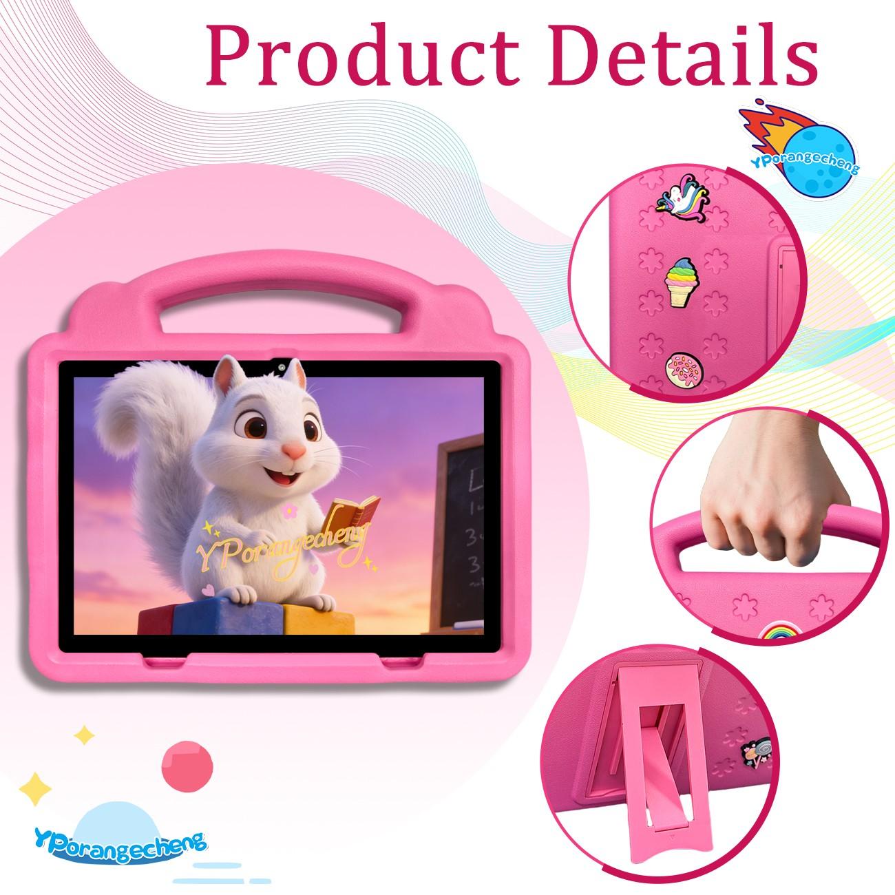 10.1 Inch Tablet for Students Children, Supports 5g WiFi Learning Entertainment, this upgraded 10.1-inch tablet offers 5G WiFi for fast and smooth learning and play, dual rear, front cameras for versatile shooting, a included protective case ,gift for kid