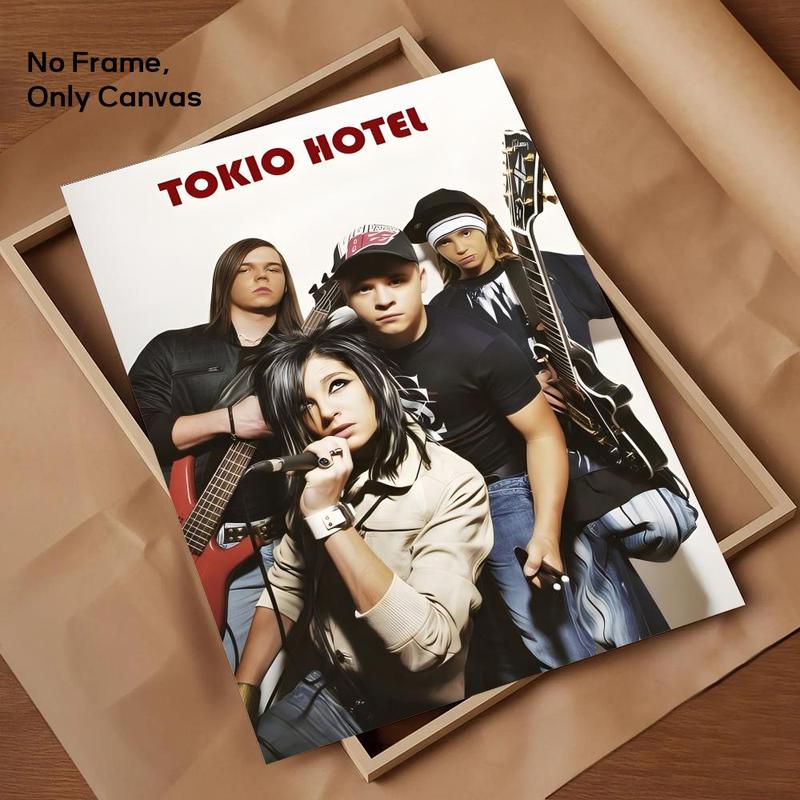 PIKPAKA German Rock Band Tokio Hotel Poster High-Definition Waterproof Wall Art Stickers | Premium DIY Removable Decals for Home & Office | Fade-Resistant, Easy to Apply Vinyl Poster for Living Room, Bar, Shop | Multiple Sizes, Durable & Easy to Clean