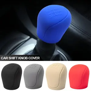 1Pc Premium Silicone Shift Lever Cover, Non-Slip Manual Transmission Protector, Universal Interior Accessories, Shift Knob