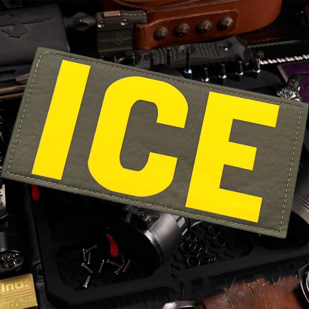 ICE Tactical Patch Hook&Loop Patches ICE Backpack Applique Enforcement Armband for Clothes Military Morale Badge Stickers