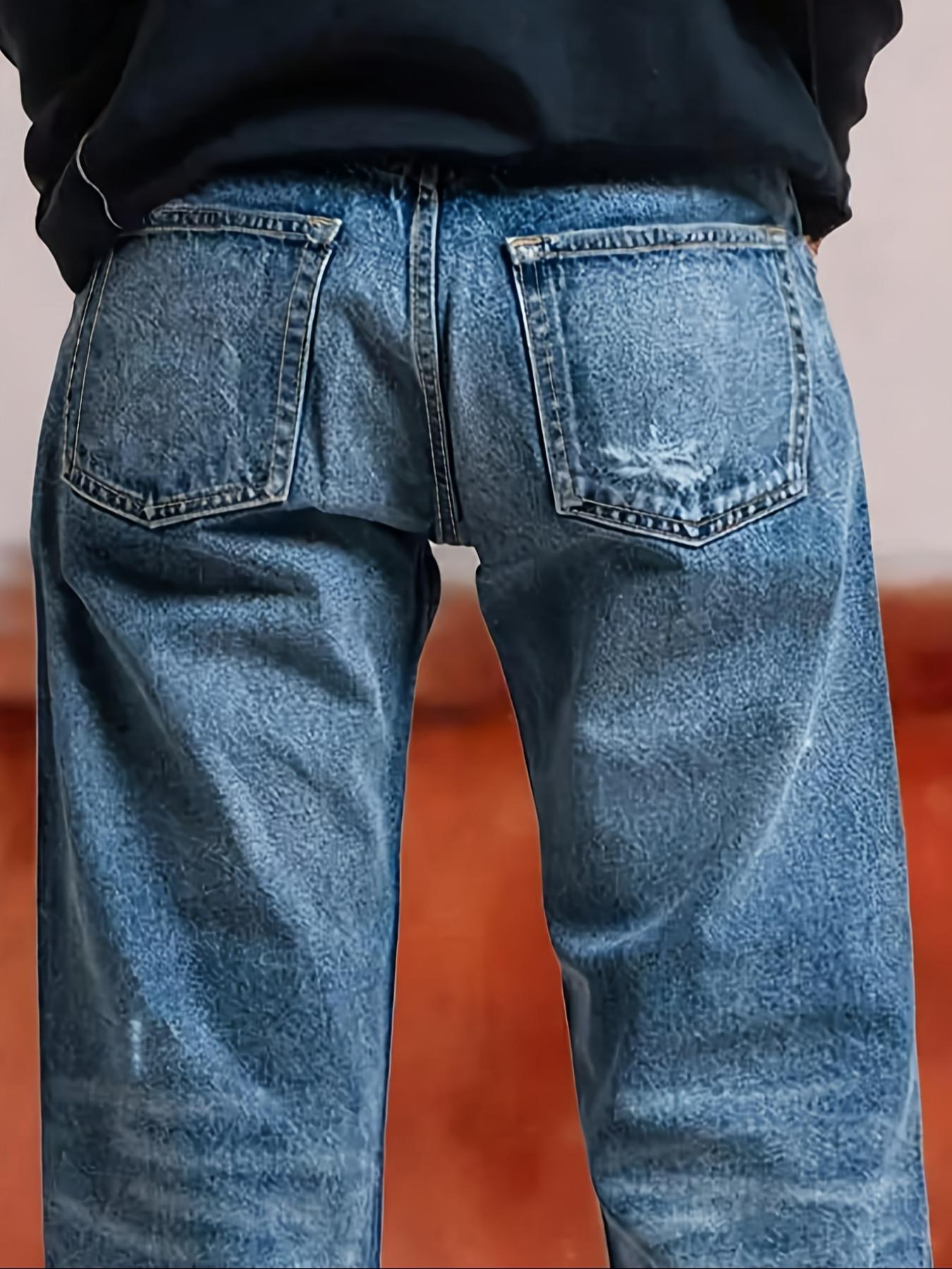 Women's Loose-Fit Denim Jeans, Casual Straight Leg Pants, All-Season Wearable, Bottoms Perfect for Dating & Outdoor Activities