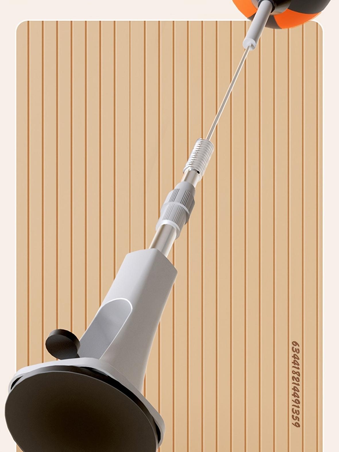 Adjustable punching reflex ball with suction cup base – Height-adjustable punching bag trainer, suitable for home gyms and fitness centers | Durable steel spring with fast rebound, ideal for hand-eye coordination and reaction training.