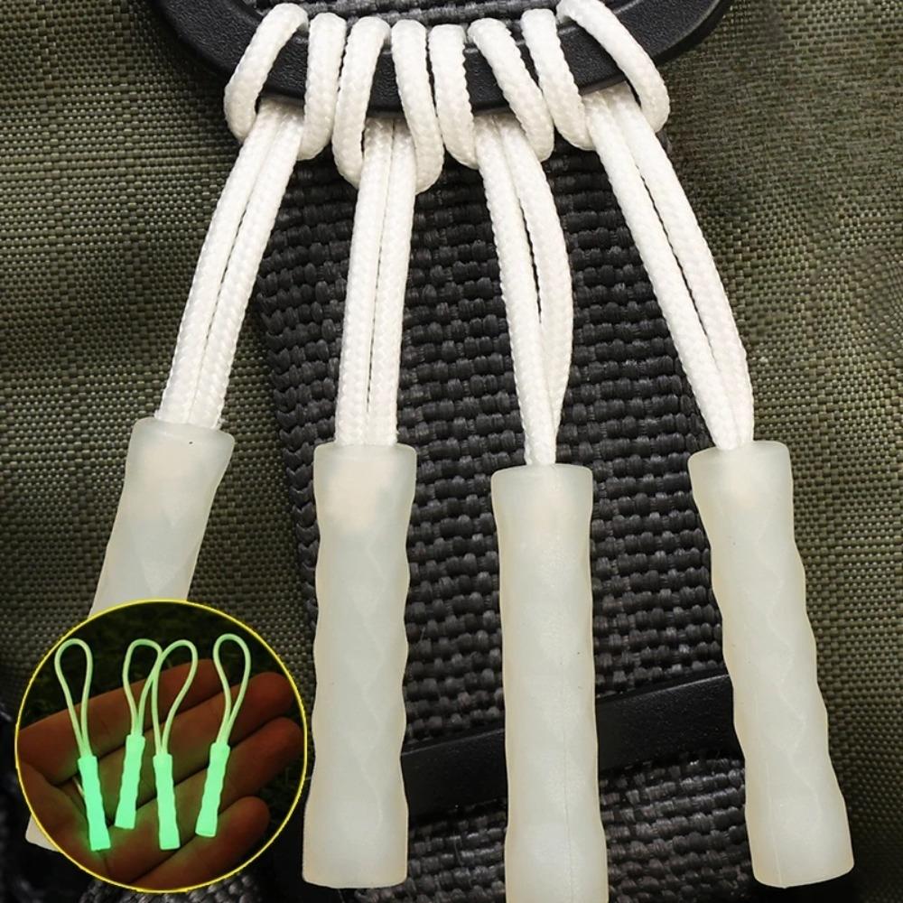 5pcs luminous zipper travel bag zipper clothing bag luminous zipper head outdoor tent backpack replacement luminous zipper tail rope luminous zipper head tail rope