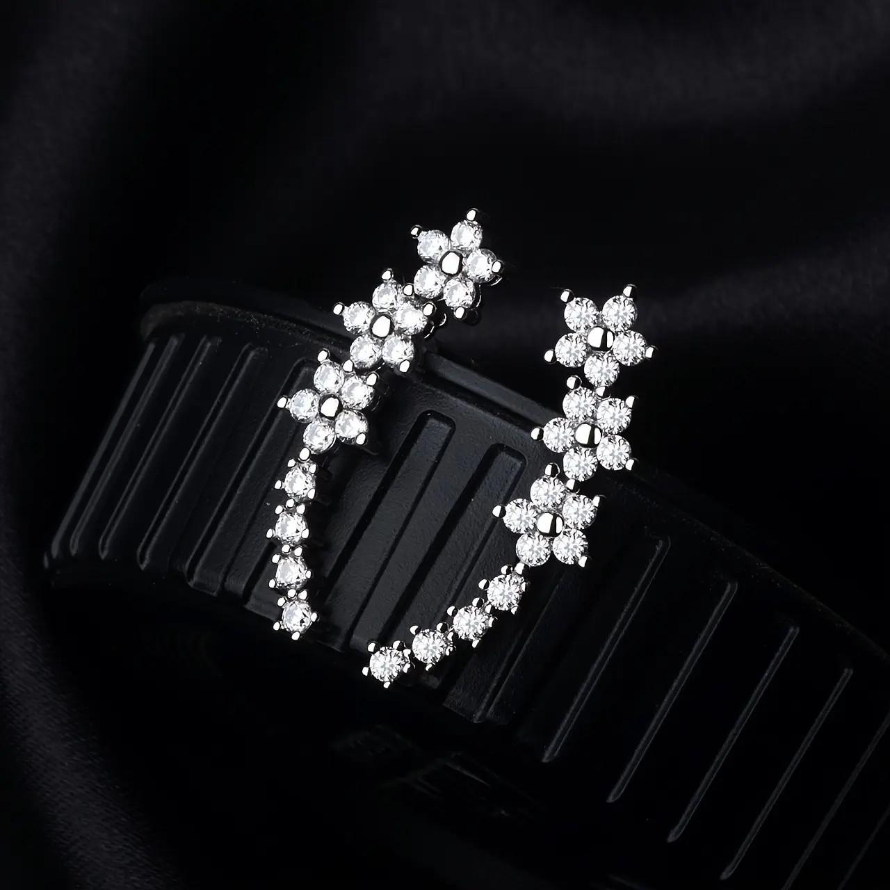 Stainless Steel Floral Earrings for Women, Elegant Border Design, Hypoallergenic Flower Studs, Valentine's Gift, Wedding & Daily Jewelry