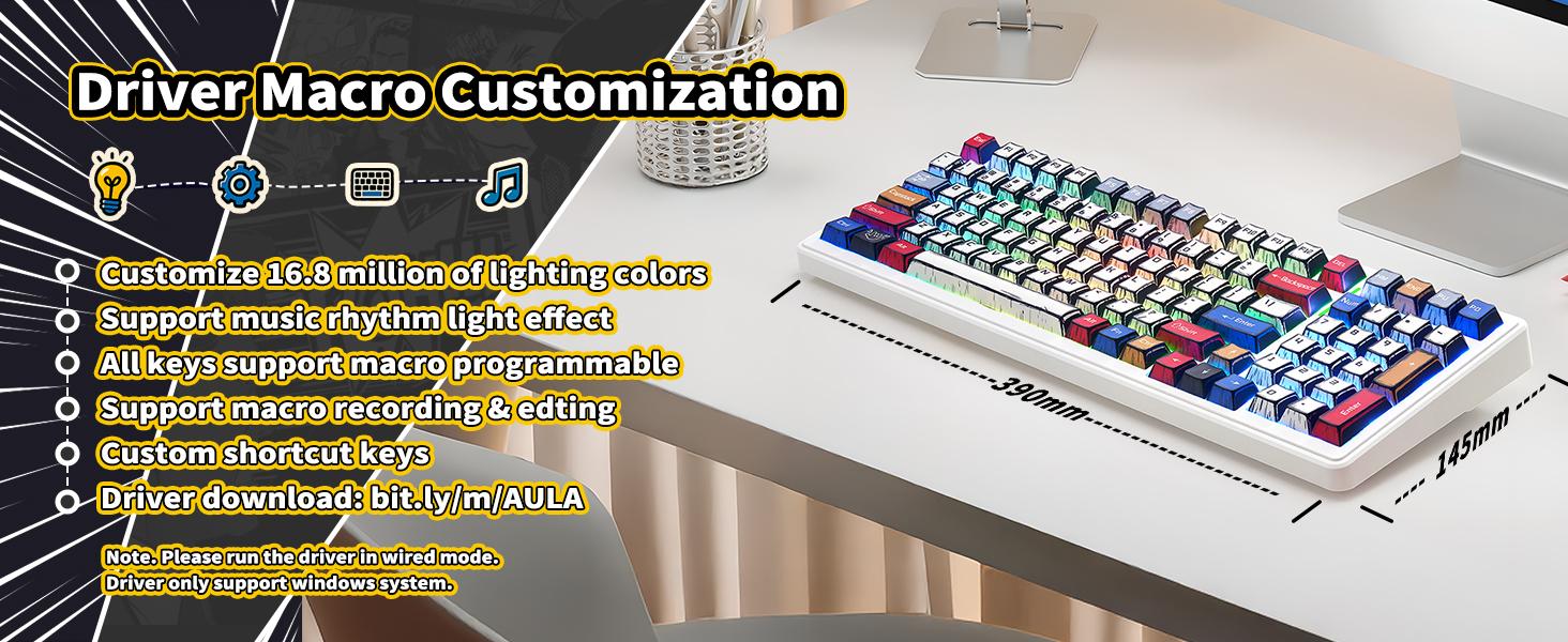 AULA F99 Wireless Mechanical Gaming Custom Keyboard, Full Size Numpad Tri-Mode BT5.0/2.4GHz/USB-C Gasket Hot Swappable, Pre-lubed Linear Switches, RGB Backlit Keyboard for Bluetooth Office Computer rainbow backlit Purple Creamy Budget Keyboard AULA F99 Wireless Mechanical Gaming Custom Keyboard, Full Size Numpad Tri-Mode BT5.0/2.4GHz/USB-C Gasket Hot Swappable, Pre-lubed Linear Switches, RGB Backlit Keyboard for Bluetooth Office Computer rainbow backlit Purple Creamy Budget Keyboard