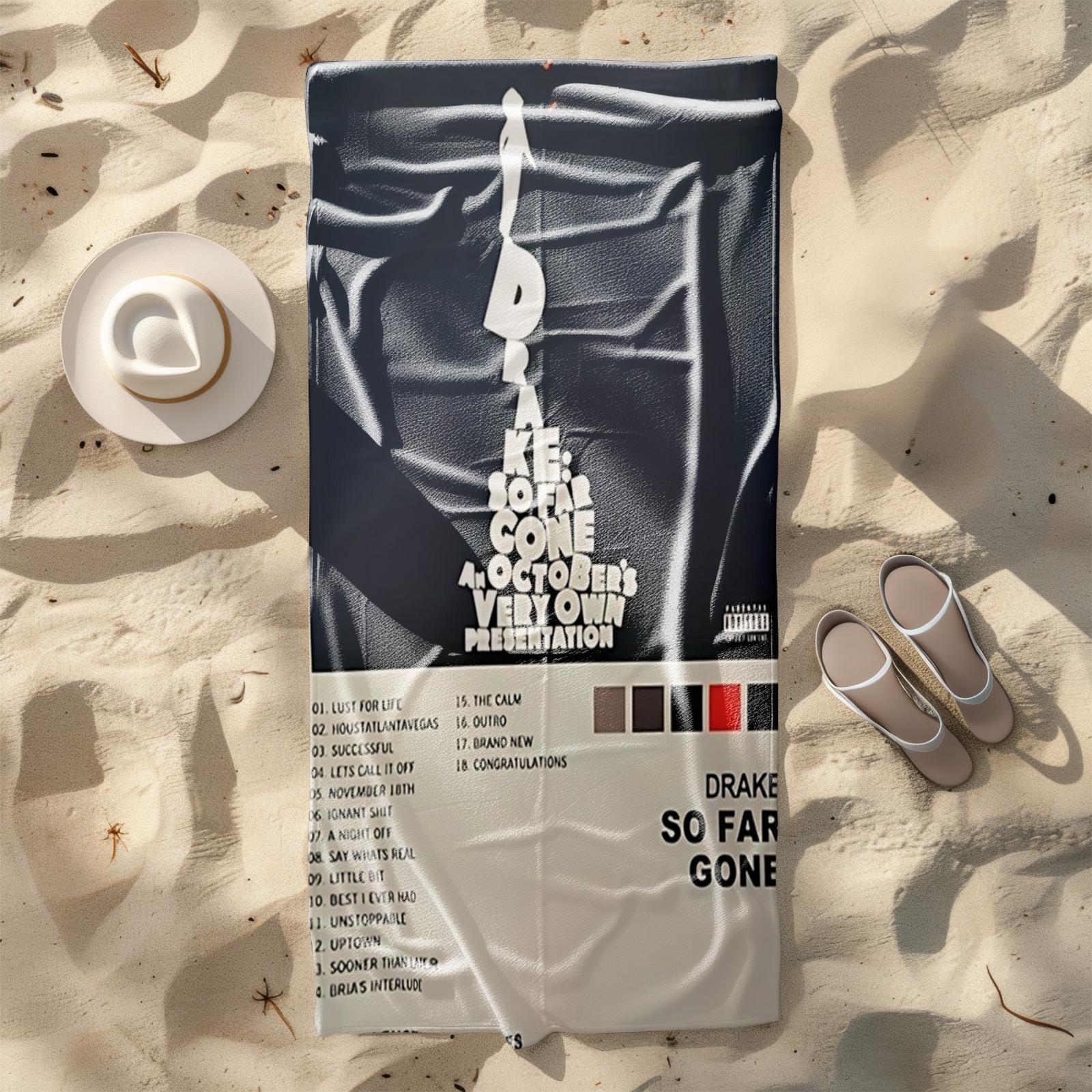 1 piece **Drake - So Far Gone Album Cover and Tracklist Introduction** The album cover of "So Far Gone" features a minimalist design with a gold background and the title "So Far Gone" embossed in the center. The cover gives a luxurious and