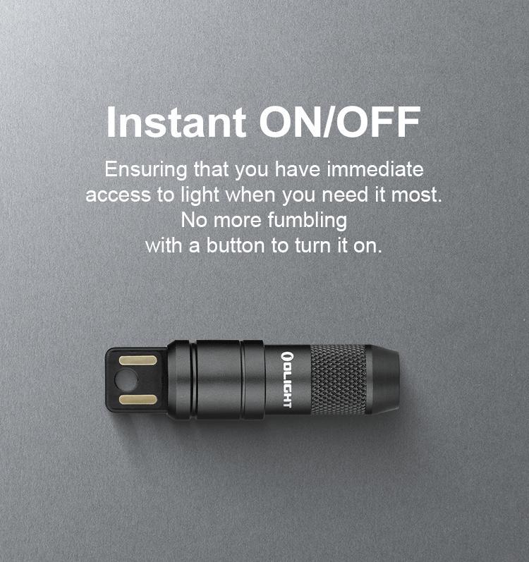 OLIGHT IMINI 2 EDC Rechargeable Keychain Flashlight, 50 Lumens Compact and Portable Mini Light, Tiny LED Keyring Lights with Built-in Battery Ideal for Everyday Carry