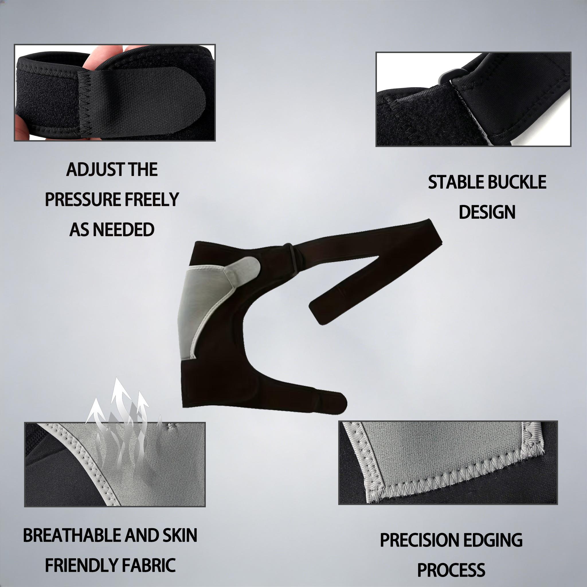 Adjustable Shoulder & Elbow Support Bracewith Rotating Joint Stabilizer--Adjustable Fit GradeCompression Sleeve for Left/Right Arm,Running,Overextension,office,Moving and lifting weights- Strap for Men & Women