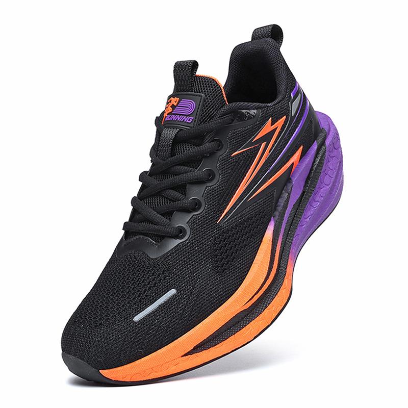 New Men's Lightweight Cushioned Athletic Running Shoes, Breathable Mesh Gradual Thick Sole, Soft Elastic Outsole Anti-Slip Durable, Multi-Color Options