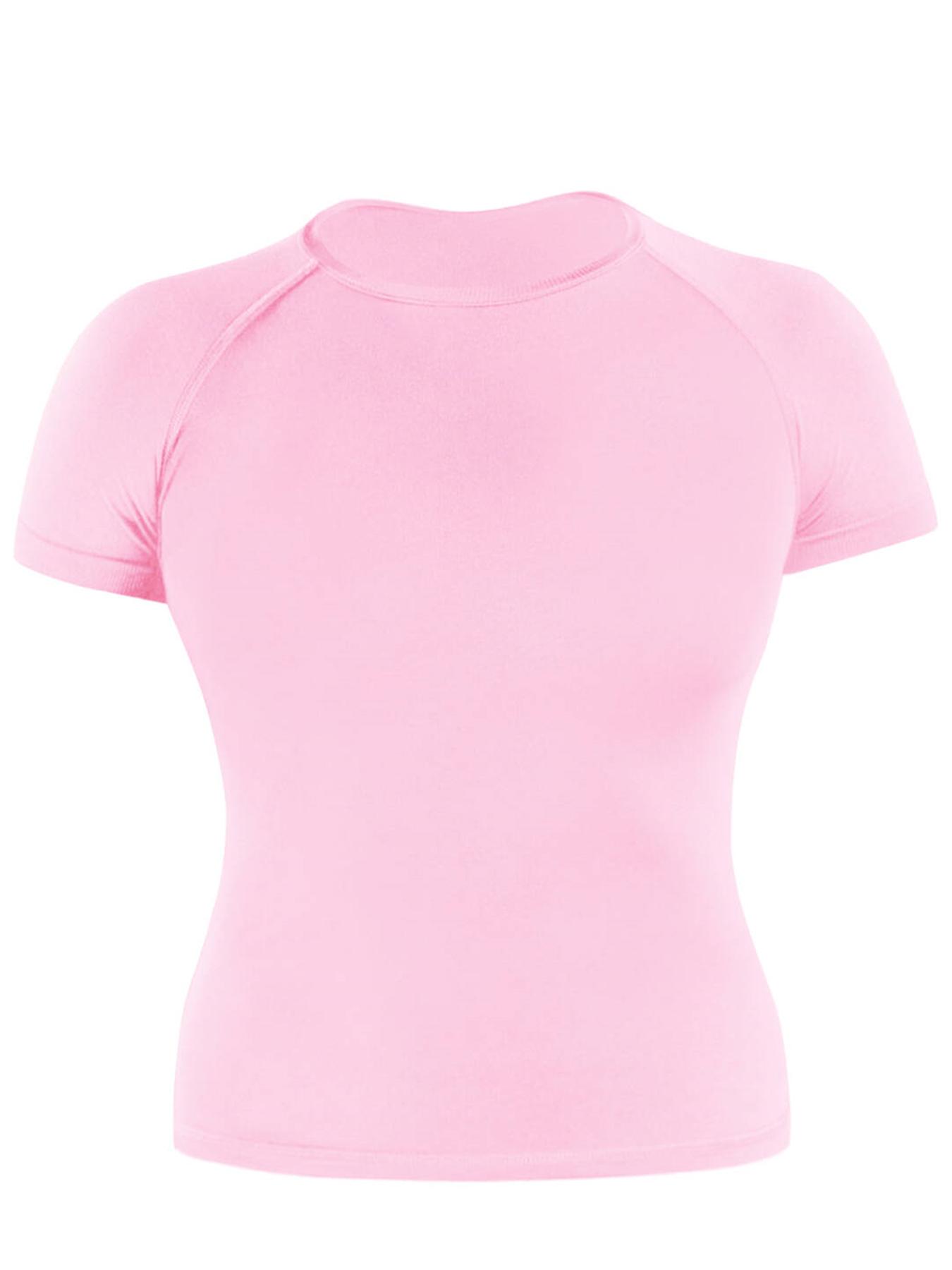 Seamless Workout Tank Top T-Shirts; Seamless Yoga Top for Outdoor Sports Casual Quick-Dry Fitness Top for Running High-Stretch Moisture-Wicking Seamless Tight-Fit Short-Sleeved Workout T-Shirt, Breathable Workout Tops, Gym Workout Wear