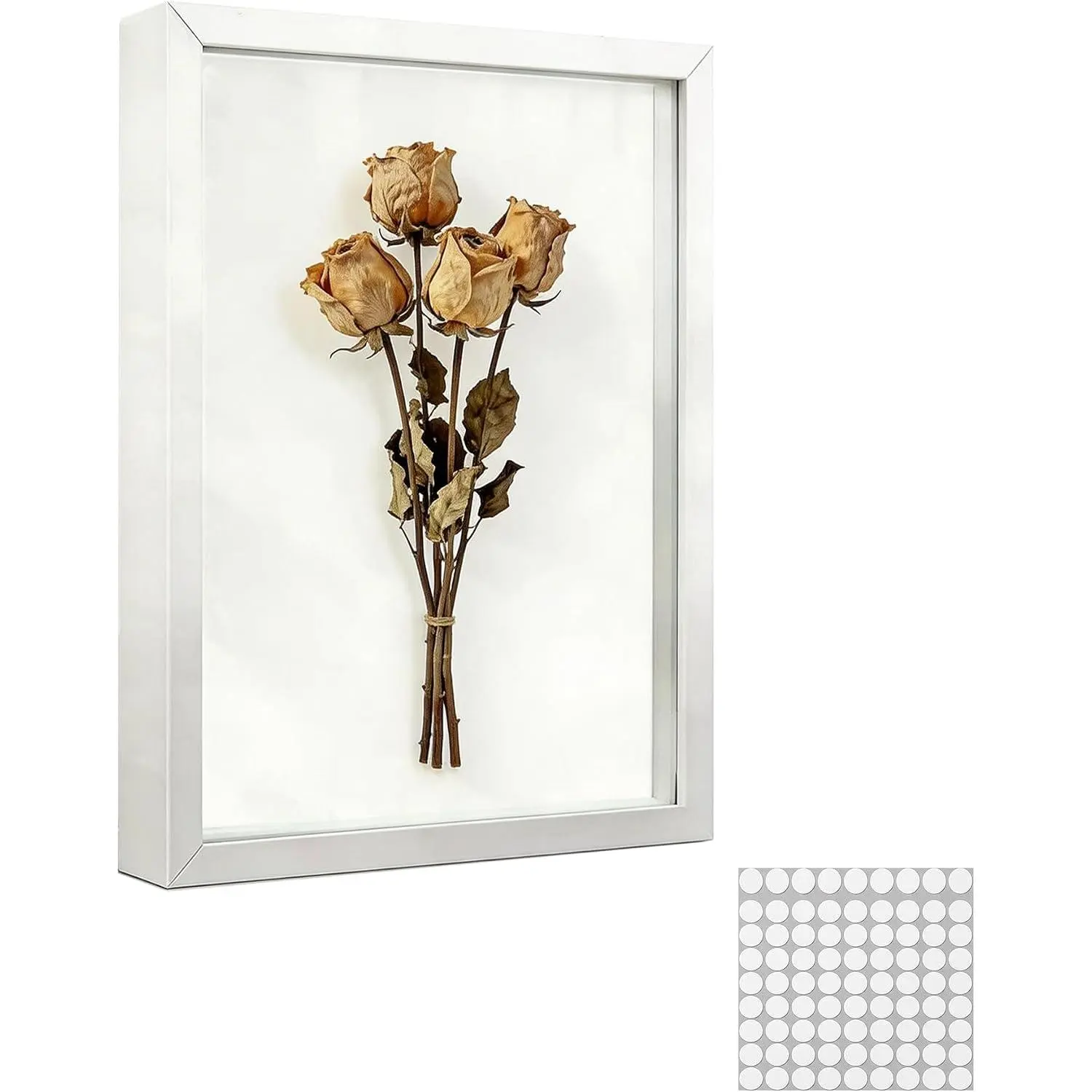 Shadow Box Frame Display Cases, 11"x 14"  Deep Black Handicrafts Shadowbox Picture Frame  Jersey  Wedding Dress (2,White)