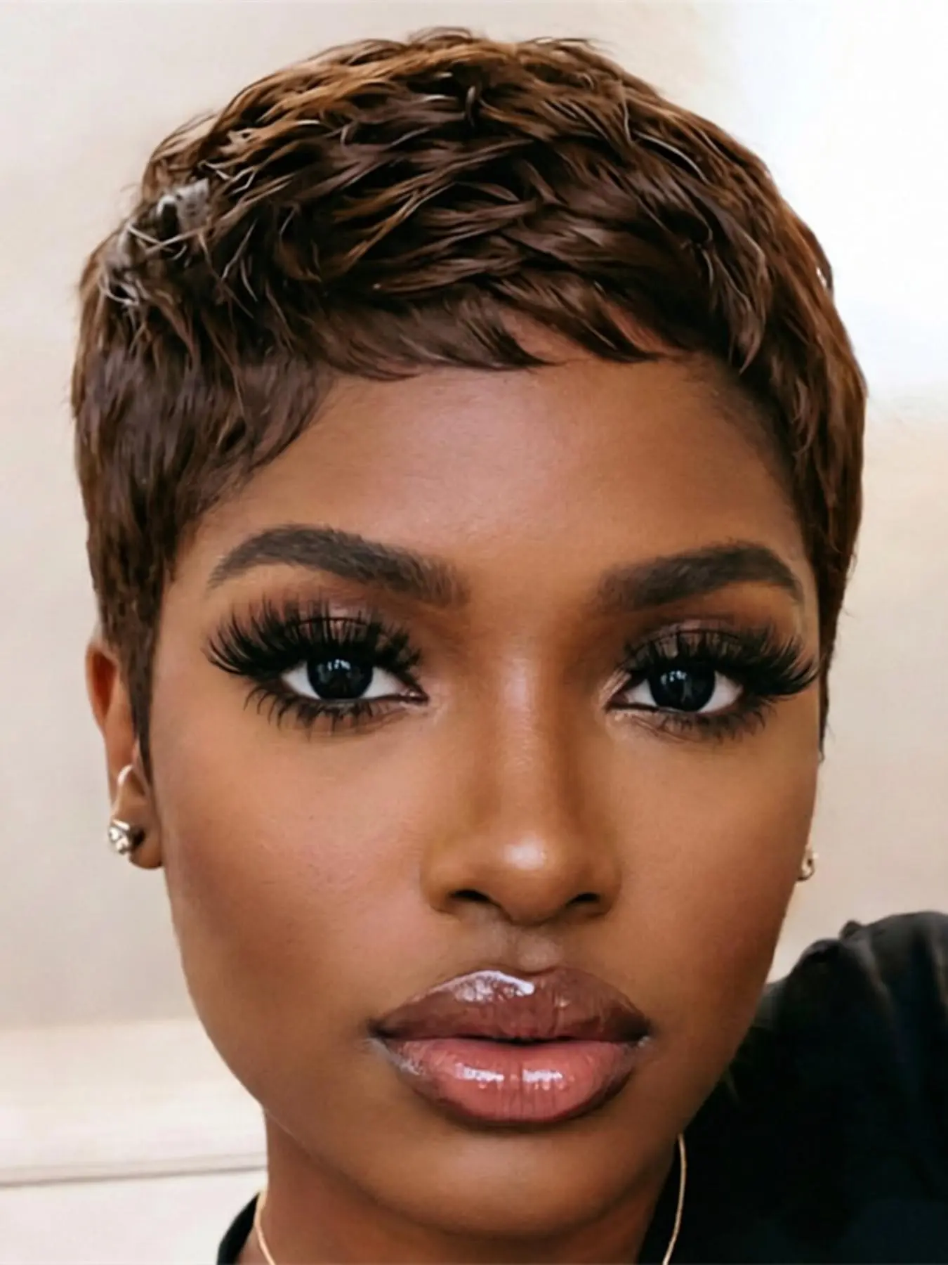 150% Density Pixie Cut Human Hair Wigs, Short Straight Layered Wig for Women, Daily Party Cosplay Use, Holiday Gift Wig