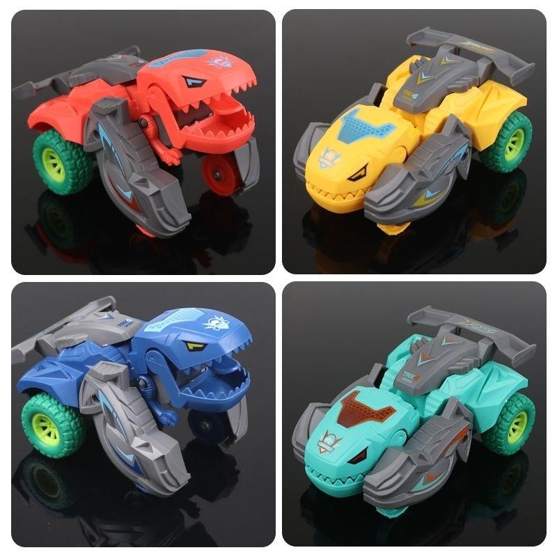 Toy Collision Dinosaur Transforming Car, Inertia Toy Car, Multiple Fun Play Modes, Parent-Child Interactive Game Toy, Suitable for Boys Aged 3+
