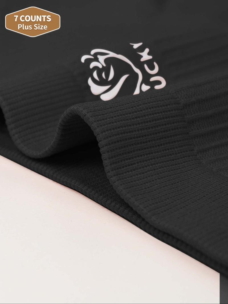 【Plus Size】 Contrast Binding High Waist Panty, Soft Comfy Breathable Knicker for Daily Wear, Women's Underwear for All Seasons, High Waisted Briefs