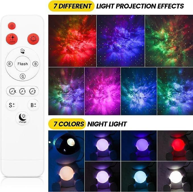 Astronaut Galaxy Projector, Star Projector for Bedroom, LED Night Light for Kids Room with Timer and Remote, Room Decor Aesthetic, Home Decor, Gifts for Adults, Teens, Christmas, Birthday Christmas gift#fathersdaygifts