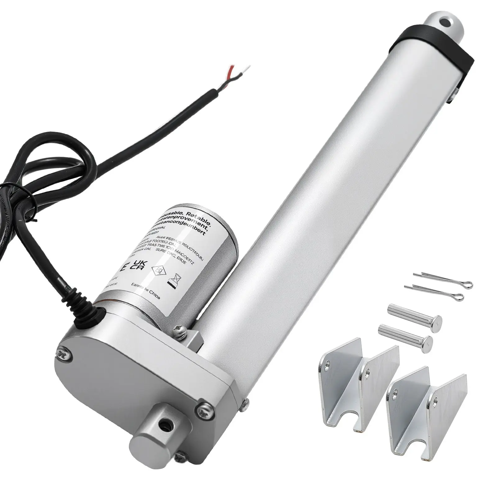 VEVOR 12V Linear Actuator, 8 Inch High Speed 0.6"/s Linear Motion Actuator, 225lbs/1000N with IP54 Protection Mounting Bracket for Lift Desk, Recliner Chairs, Window Door Opener