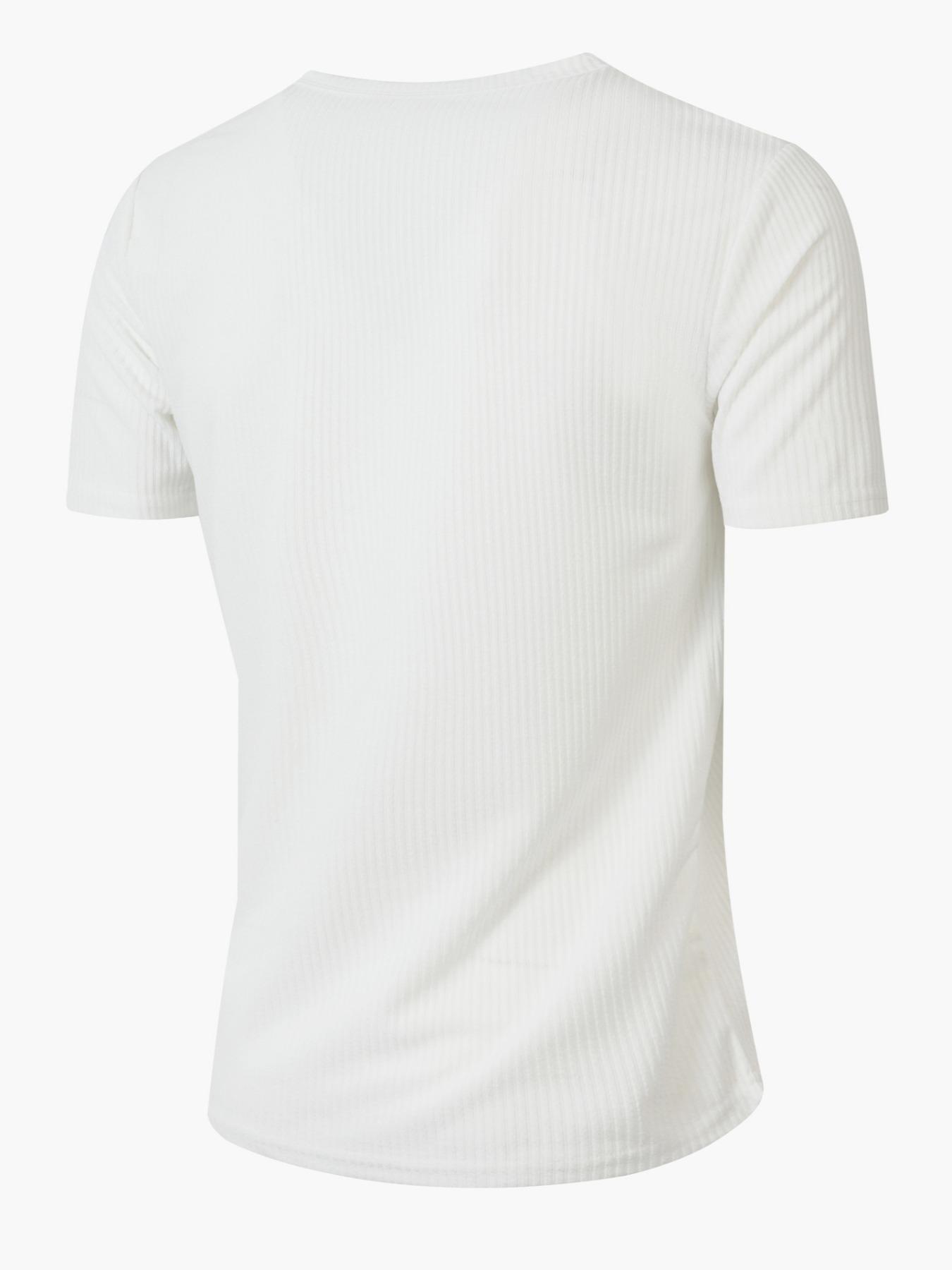 Men's Spring Summer Outfits Vertical Striped Textured V-Neck Short Sleeve T-Shirt for Daliy Wear, Gym Wear Solid Color Old Money Style, Casual Sporty Essential for Man's Wardrobe. Men's Spring Summer Outfits Vertical Striped Textured V-Neck Short Sleeve T-Shirt for Daliy Wear, Gym Wear Solid Color Old Money Style, Casual Sporty Essential for Man's Wardrobe.