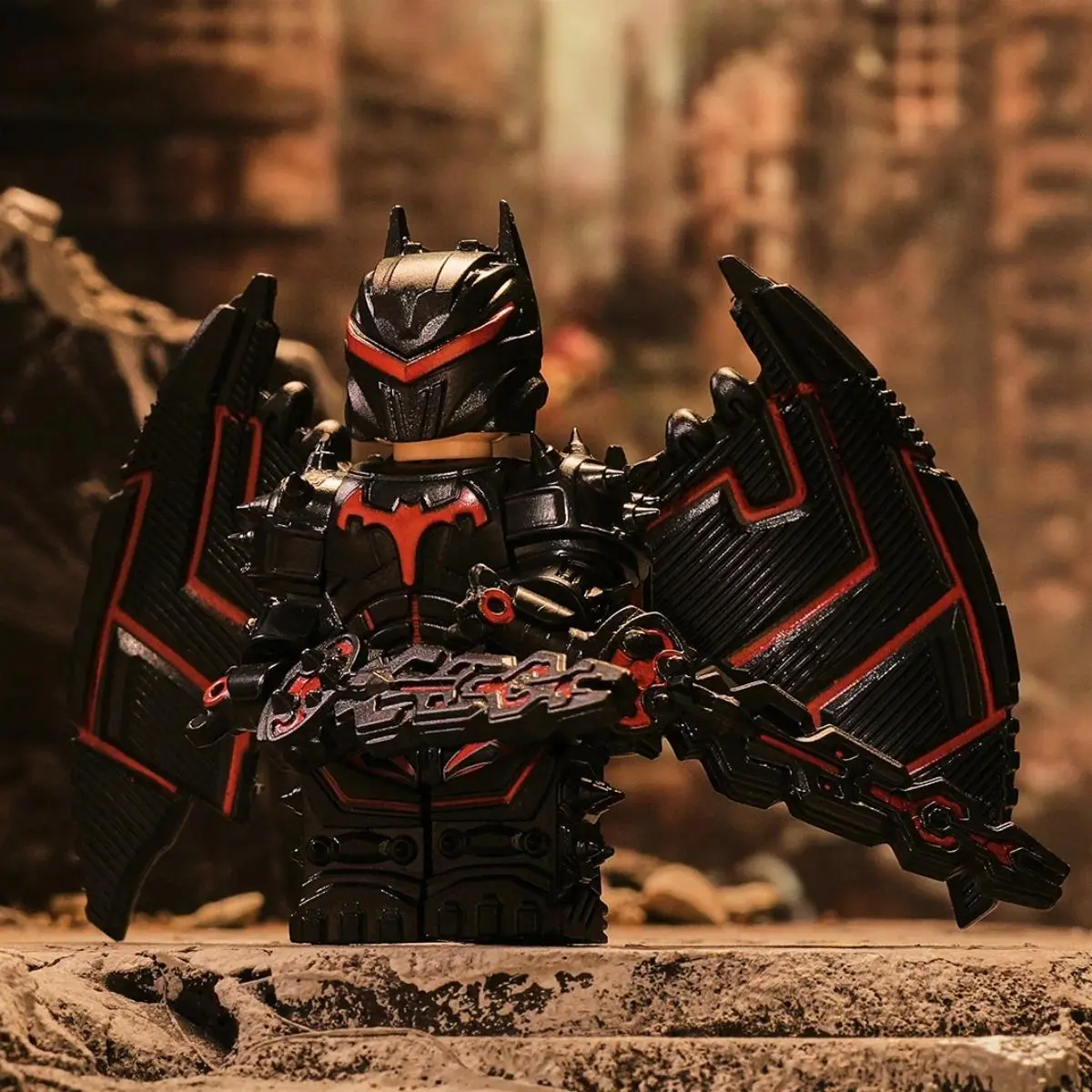 Heavy-duty Bat Mech Warrior, Dark Knight Alliance, Minifigure Toy, Gift, Collectible