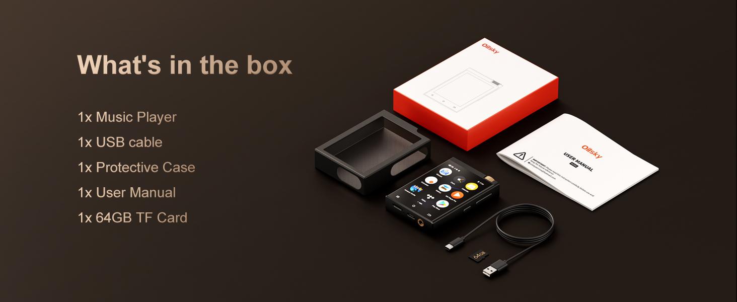 Reproductor P3 HiFi con Bluetooth y WiFi, Oilsky DSD sin pérdidas