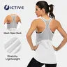 【ICTIVE】 Women's Workout Tank Tops - Sleeveless Mesh Racerback Muscle Shirts, Women's Tops, Workout Apparel, Sports Breathable Outfits for Yoga, Fitness Apparel, Tops For Women, Clothes For Women Gym Athletic Mesh Fitted Design Activewear