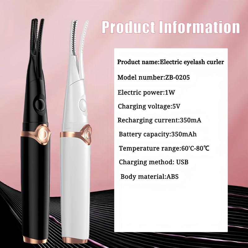 Electric Eyelash Curler for Women, Heated Lash Curler with 3 Temperature Settings, Fast Heating, Rechargeable, Anti-Scald Design, Best Gift