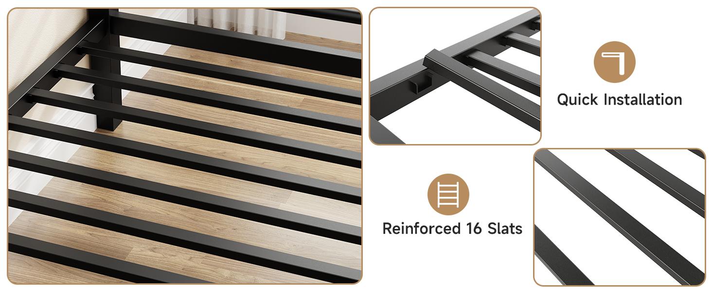 【SPRING GLOW UP】ONBRILL Bunk Bed Twin Over Twin, Metal Bunk Beds with Power Outlets & Desk, Heavy-Duty Bunkbeds Frame with Safety Guardrail & Ladders, Upper Bed with Storage Rack, No Box Spring Needed, for Juniors