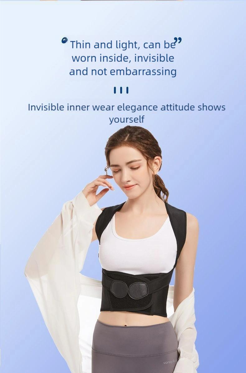 Spine Alignment Anti Hunchback Brace Adjustable Posture Corrector Back Neck Pain Relief Upper Back Support Comfortable Ergonomic Design for Office Work Computer Desk Study Posture Trainer