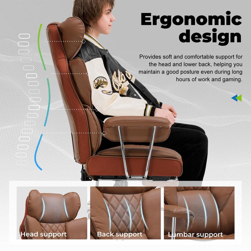 COMHOMA Leather Office Chair Ergonomic Computer Gaming Chair with Comfy Back Support, Executive Mid-Back,Small Gmaing Chair with Adjustable Armrests, for Short People Use, Rolling Swivel for Adults COMHOMA Leather Office Chair Ergonomic Computer Gaming Chair with Comfy Back Support, Executive Mid-Back,Small Gmaing Chair with Adjustable Armrests, for Short People Use, Rolling Swivel for Adults