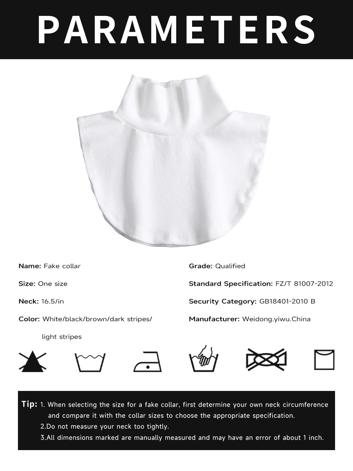 Knitted Fakes High-Collar Women'S Pullover Collar Top, With A Removable Neckline Design. Dickey Halfs Shirt, Decorative High Collar For Warmth And Wind Protection.