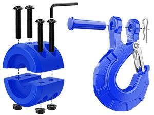 Nilight Forged Steel Winch Hook 3/8" Grade 70 Safety Latch Winch Cable Hook Stopper & Clevis Slip Hook Sets, Included Allen Wrench,Max 35,000 lbs Heavy Duty Synthetic Rope