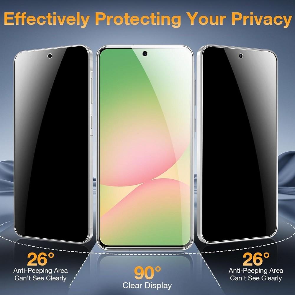 4 Pcs Privacy Screen Protector Suitable for Samsung Galaxy S25 FE A14 A15 A16 A17 A24 A25 A26 A27 A34 A35 A36 A37 A51 A52 A52s A53 A54 A55 A56 A57 Privacy Protection Tempered Glass Easy install Full Cover Anti Scratch 9H Glass