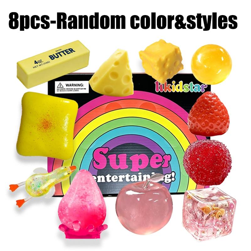 6/8/10-Piece Set Squishy , Malt Sugar Stress Relief Fidget Toys, Sensory Bundle, Creative Slow-Return Squishy, Party Gift, 11 Different Styles