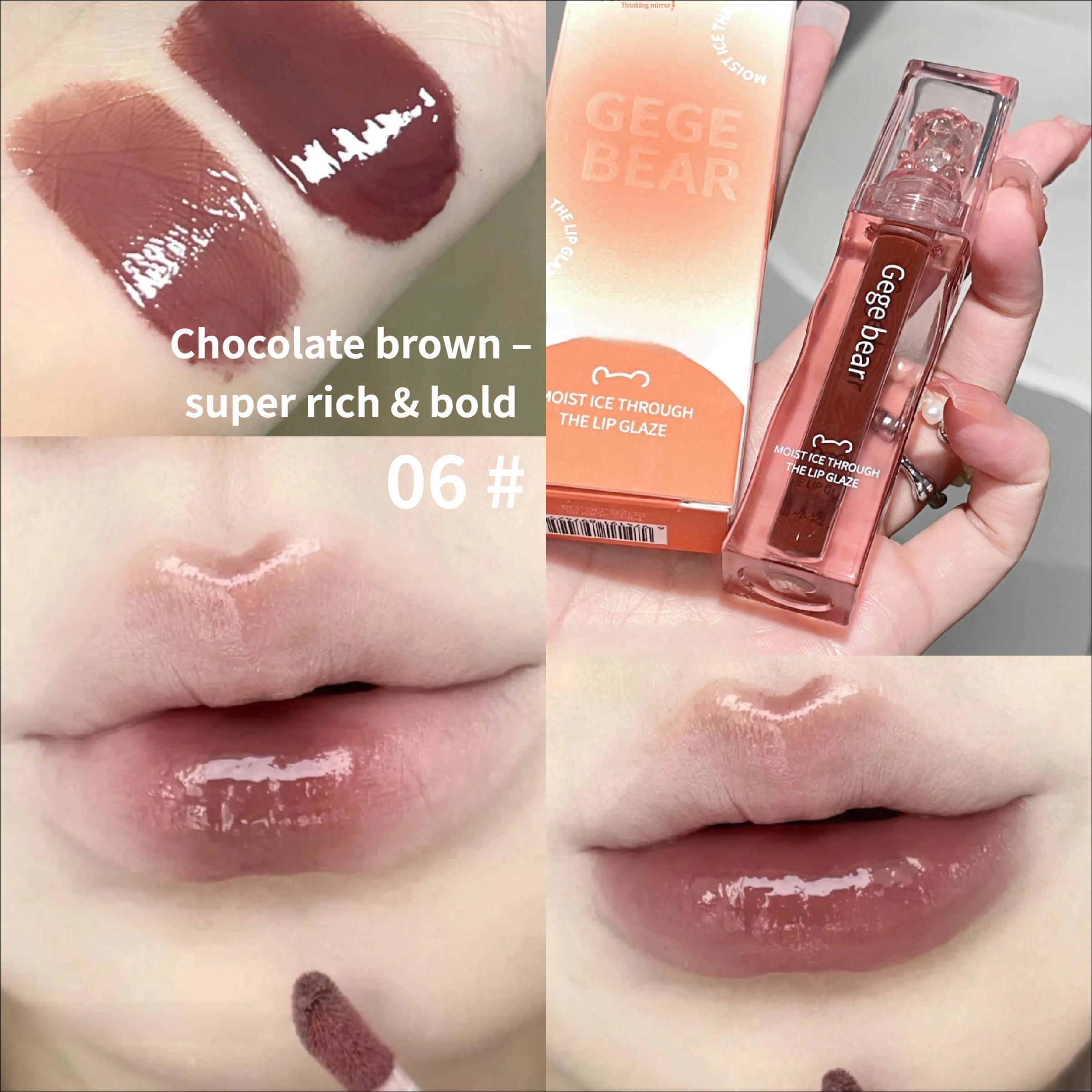 Waterproof Mirror Finish Lipstick, Transparent Bean Sand Milk, Gentle Fake Makeup Gift for Women, Christmas & Valentine's Day