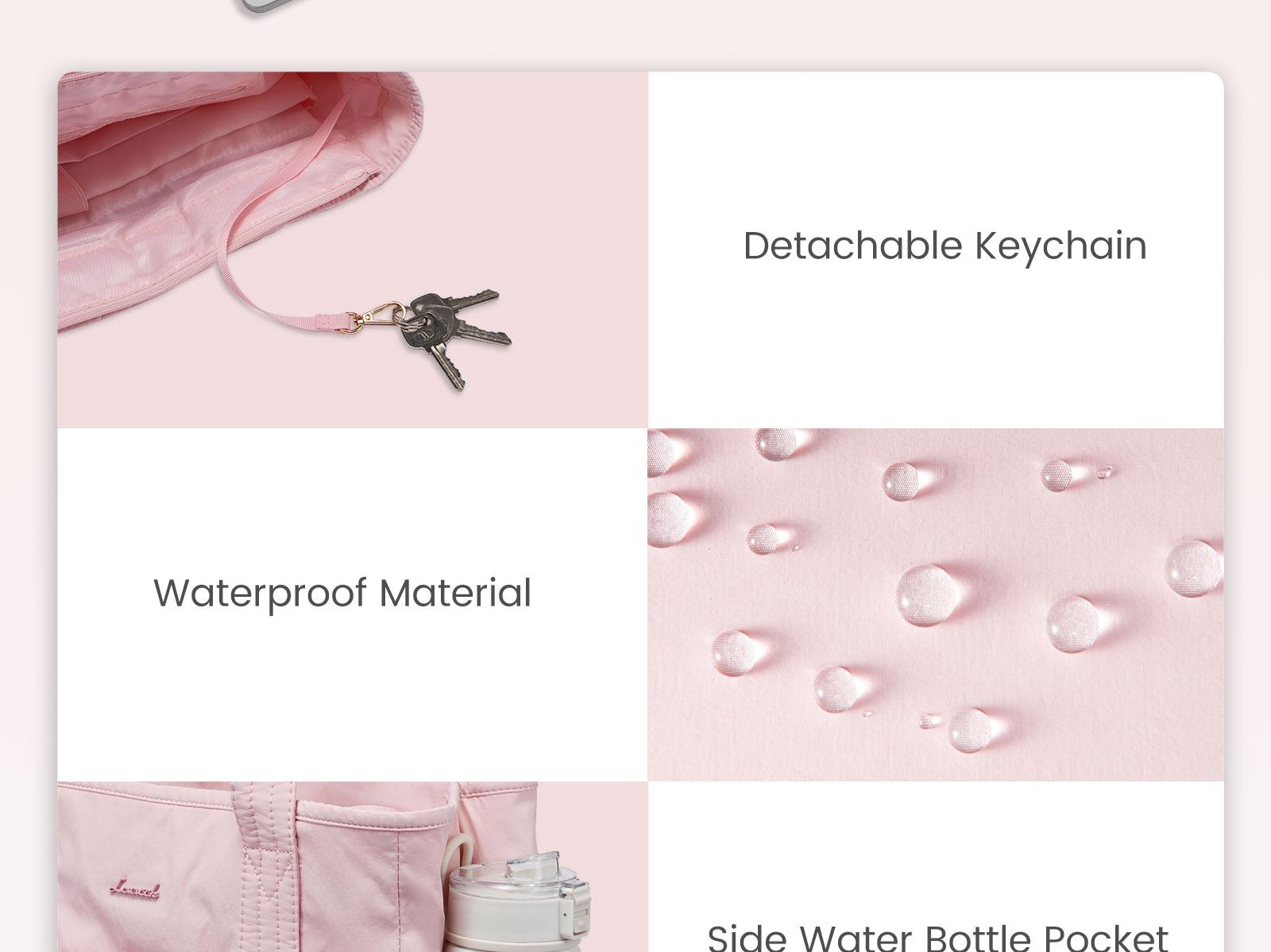 LOVEVOOK 15.6& 17.3 Inch Laptop Tote Bag for Women, Waterproof Gym Tote Bag for Women with Yoga Mat Strap,Travel Tote Bags for Women,Suitable for Work, School, Travel, Fitness, and Daily Life