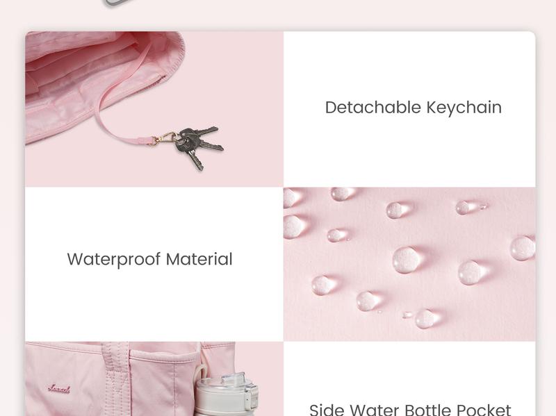 LOVEVOOK TikTokShopBacktoSchool 15.6& 17.3 Inch Laptop Tote Bag for Women, Waterproof Gym Tote Bag for Women with Yoga Mat Strap,Travel Tote Bags for Women,Suitable for Work, School, Travel, Fitness, and Daily Life